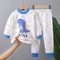 thumbnail image 2 of Zwiiyzr 1-8Y Fall Winter Toddler Baby Boy Girl Clothes Set Cartoon Long Sleeve Crewneck Sweatshirt Top Casual Pants Outfit Sweatsuit Loungewear White, 2 of 4