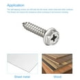 thumbnail image 3 of Uxcell M4 x 20mm 304 Stainless Steel Phillips Hex Washer Self Tapping Screws 100 Pack, 3 of 4