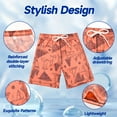thumbnail image 2 of Boys Beach Shorts，2 pairs Kids Swimming Trunks with Mesh Lining Toddler Board Shorts for 3-14 Years, 2 of 7