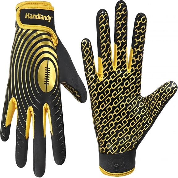 BESTSKY Youth Football Gloves, Kids Sticky Receiver Gloves, Super Grip Football Glove Best Gift for Boys, Girls