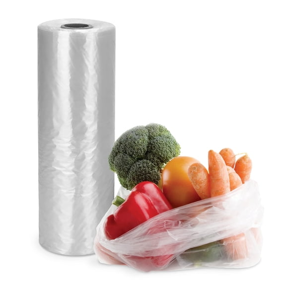 Clear Utility Storage Bags on Rolls, High Density Flat Poly, 6000 Count, 11 x 19 in