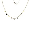 thumbnail image 3 of 18k Solid Yellow Gold  Nine Tiny Circles  Solder to a thin  cable  chain Necklace  17 inches with extra rings starting  at 16 inches, 3 of 4