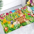 thumbnail image 4 of TIMIFIS Bathroom Rugs Easter Carpet Three Sizes Faux Wool Entry Door Mat Bathroom Non Slip Mat Cartoons Pattern Easter Decoration Holiday Decorations Polyester Carpet, 4 of 6