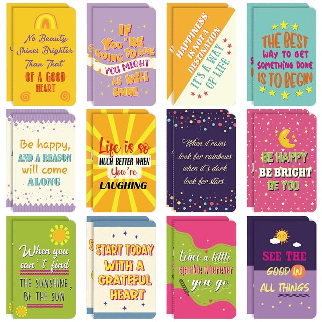Minicuadernos coloridos Zonon, 24 unidades, divertidos y motivadores