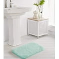 thumbnail image 2 of Bathroom Rug Non Slip Bath Mat for Bathroom (16 x 24, Aqua) Water Absorbent Soft Microfiber Shaggy Bathroom Mat Machine Washable Bath Rug for Bathroom Thick Plush Rugs for Shower, 2 of 6