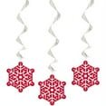 thumbnail image 2 of Unique Industries 26" Hanging Sparkle Christmas Tree Decorations, Snowflake, Silver, 3-Count, 2 of 2