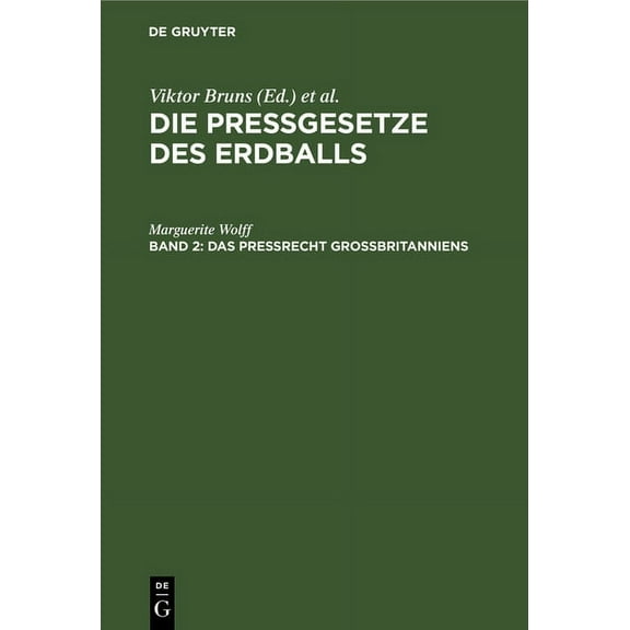 Das PreÃrecht GroÃbritanniens, (Hardcover)