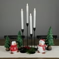 thumbnail image 3 of Northlight Set of 4 Solid White LED Flameless Flickering Wax Taper Candles 9.5", 3 of 6