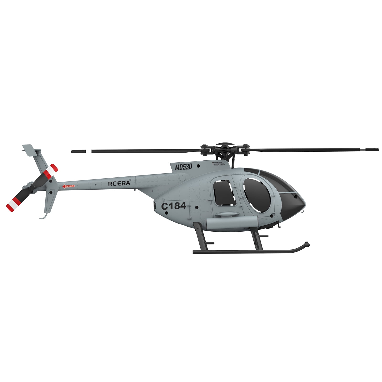 RC ERA C184 MD500 RC Helicopter with One Key Takeoff/Landing, 2.4G 4CH 6-Axis Gyro Single-propeller Aileronless Remote Control Helicopter with Altitude Hold & Optical Flow Positioning - RTF