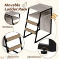 thumbnail image 3 of Cat Litter Box Enclosure for 2 Cats and Doors,Double Cat House with Storage Space,Enclosed Litter Box Furniture with Ladder, 3 of 8