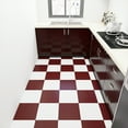 thumbnail image 5 of Abyssaly 12" x 12" Peel and Stick Floor Tile Red Checkerboard, 20Pcs, Waterproof Self-Adhensive Vinyl Flooring for Diningroom Bathroom and Kitchen (Red and White), 5 of 6