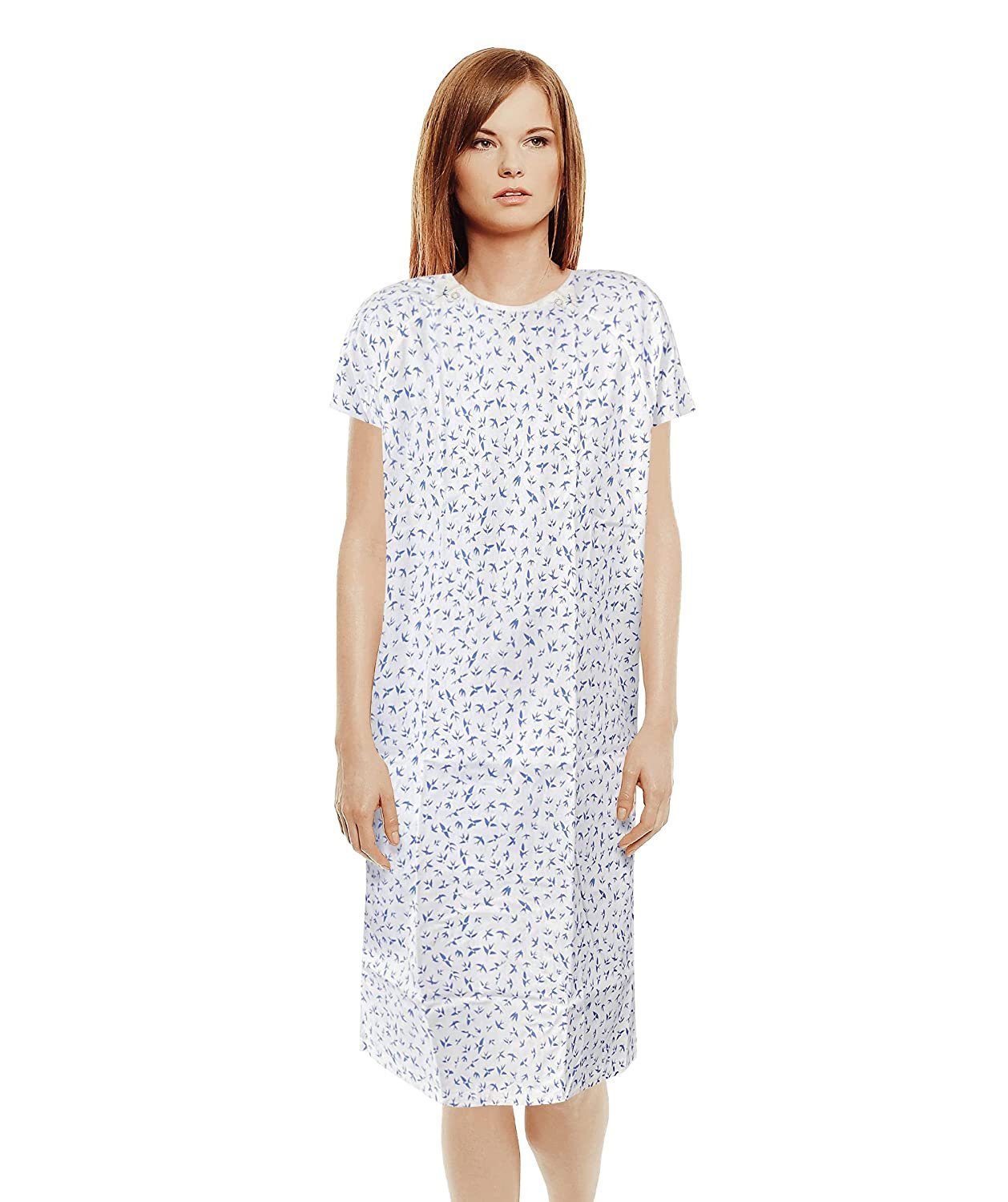 AMZ Supply Patient Robes. White Large Unisex Hospital Gowns Pack of 3