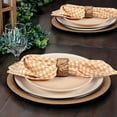 thumbnail image 4 of Native Fab Gingham Check Fabric Cotton Cloth Napkins Reusable 16x16 Set of 4 - Mustard Yellow, 4 of 6