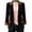 *Black, variant on Women's Notched Lapel Open Front Corduroy Blazer with Pockets,Casual Loose Vintage Suit Jacket Black,Women's Plus S