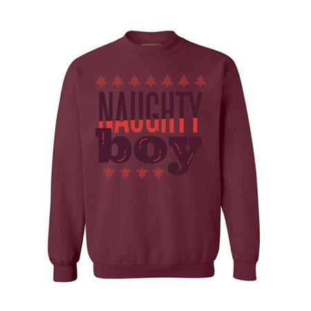 Naughty Tacky Christmas Sweaters Awkward Styles Ugly Christmas Sweatshirt Naughty Xmas Boy Sweater ()