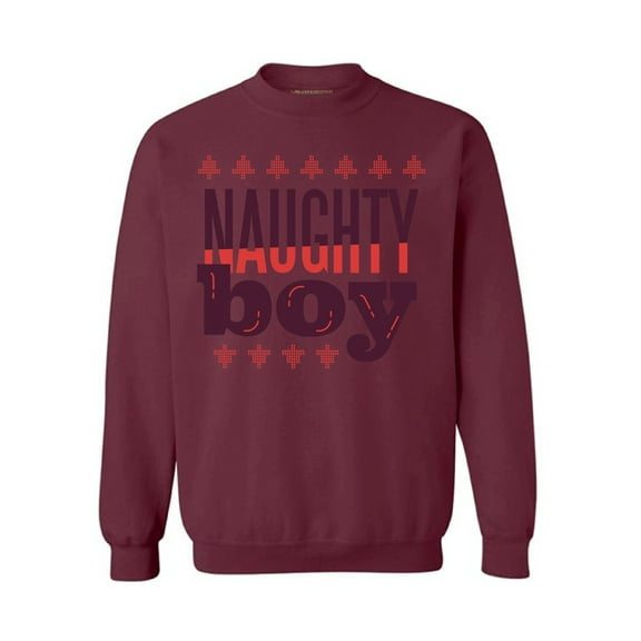 Awkward Styles Christmas Sweatshirt Naughty Xmas Boy Sweater