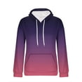 thumbnail image 4 of AUNVITO Women's Hoodie Ombre Print Pockets Drawstring Hood Casual Loose Fit Knitting Cotton Long Sleeve Sweatshirt, 4 of 5