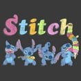 thumbnail image 2 of Boy's Lilo & Stitch Colorful Action Poses Stitch  Graphic Tee Charcoal Heather Small, 2 of 5