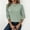 Green, variant on Womens Loose Fit Ribbed Crew Neck Long Sleeve Top Green Basic Knit Tee S-XXL,Size 2XL