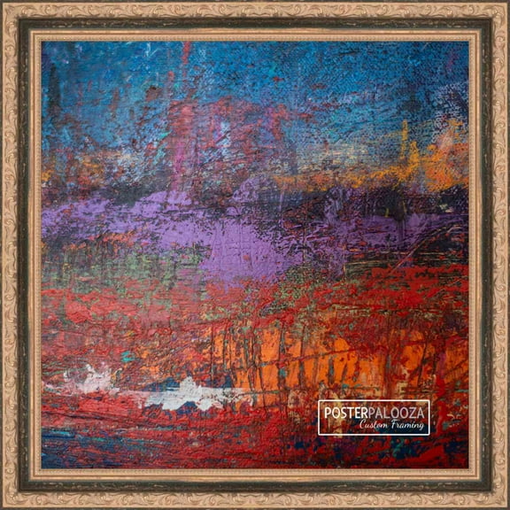 10x10 Classic Black Picture Frame - UV Acrylic, Foam Board Backing, Hanging Hardware