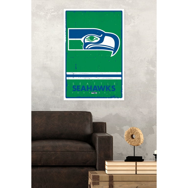 NFL Seattle Seahawks - Retro Logo 15 Wall Poster, 22.375 x 34