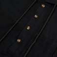 thumbnail image 5 of Black Mens Short Sleeve Hoodies Outerwear for Mens Faux Linen Casual with Hood Basic Summer Fall Button Down 2026 Soft Comfy Clothing Fashion 3XL, 5 of 9
