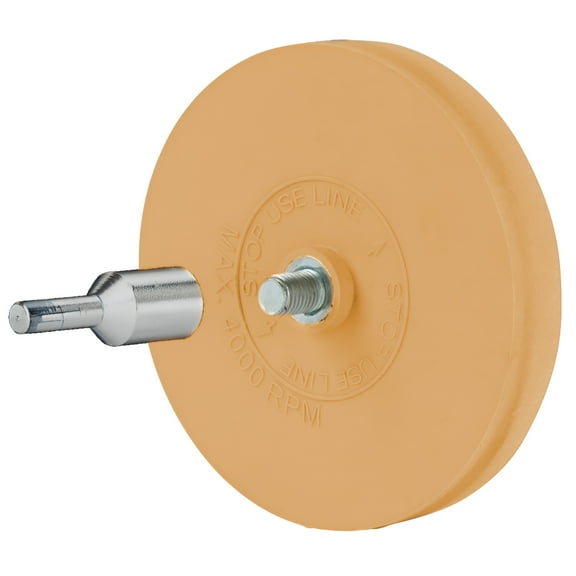 JacobsParts Decal Remover Eraser Wheel wih Drill Adapter- Adhesive Remover Pinstripe, Vinyl Decal, Graphics, Bumper Sticker Removal Rubber Wheel Tool Kit