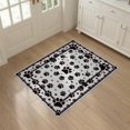 thumbnail image 3 of ODIKA Symmetrical Feline Border Whimsical Kitten Tracks Round Print Refined Structured for Home Office, Hallway, Laundry Room, Non-Slip Chair-Friendly, 3 of 7
