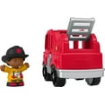 thumbnail image 3 of Fisher-Price Little People Toy Firetruck & Firefighter Figure Set for Toddlers, 2 Pieces, 3 of 6