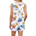 thumbnail image 6 of Iaqnaocc Two Piece Sets for Women Dressy Casual Short Sets for Women Vintage Floral Print Square Neck Tank Top and Shorts Summer Outfits Lounge Matching Sets Women Clothing Multicolor 2XL, 6 of 6