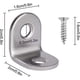 thumbnail image 1 of Soporte de esquina de 90 grados Soportes de ángulo recto Soporte de esquina de acero inoxidable Soportes de esquina con tornillos para estante de mesa de oficina 1 paquete plateado 20 * 20 mm, 1 of 5