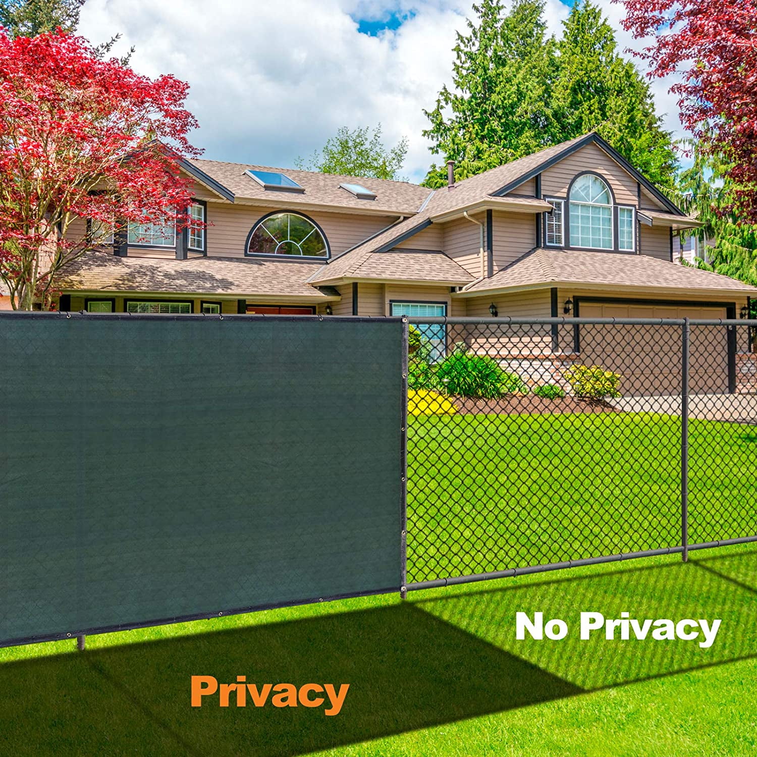 5'8”x50' Fence Privacy Screen Heavy Duty for 6'x50' Chain Link