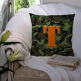 thumbnail image 3 of Letter T Monogram - Camo Green Fabric Decorative Pillow, 3 of 4