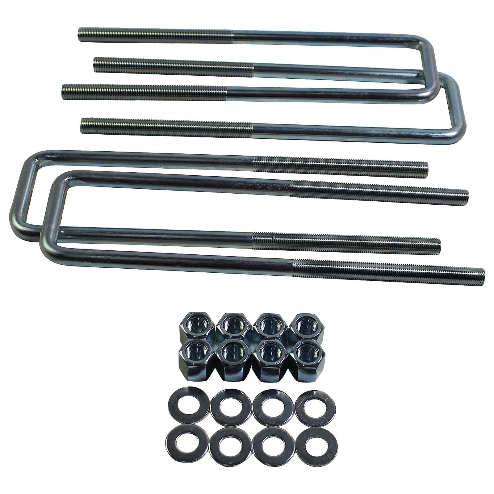 BST BSSP 12.5" Extended Square U-Bolts Kit for 2.5" Wide 9/16" Bolt Leaf Springs Compatible with 1988-2019 Chevy Silverado 1500 GMC C1500 Sierra 1500