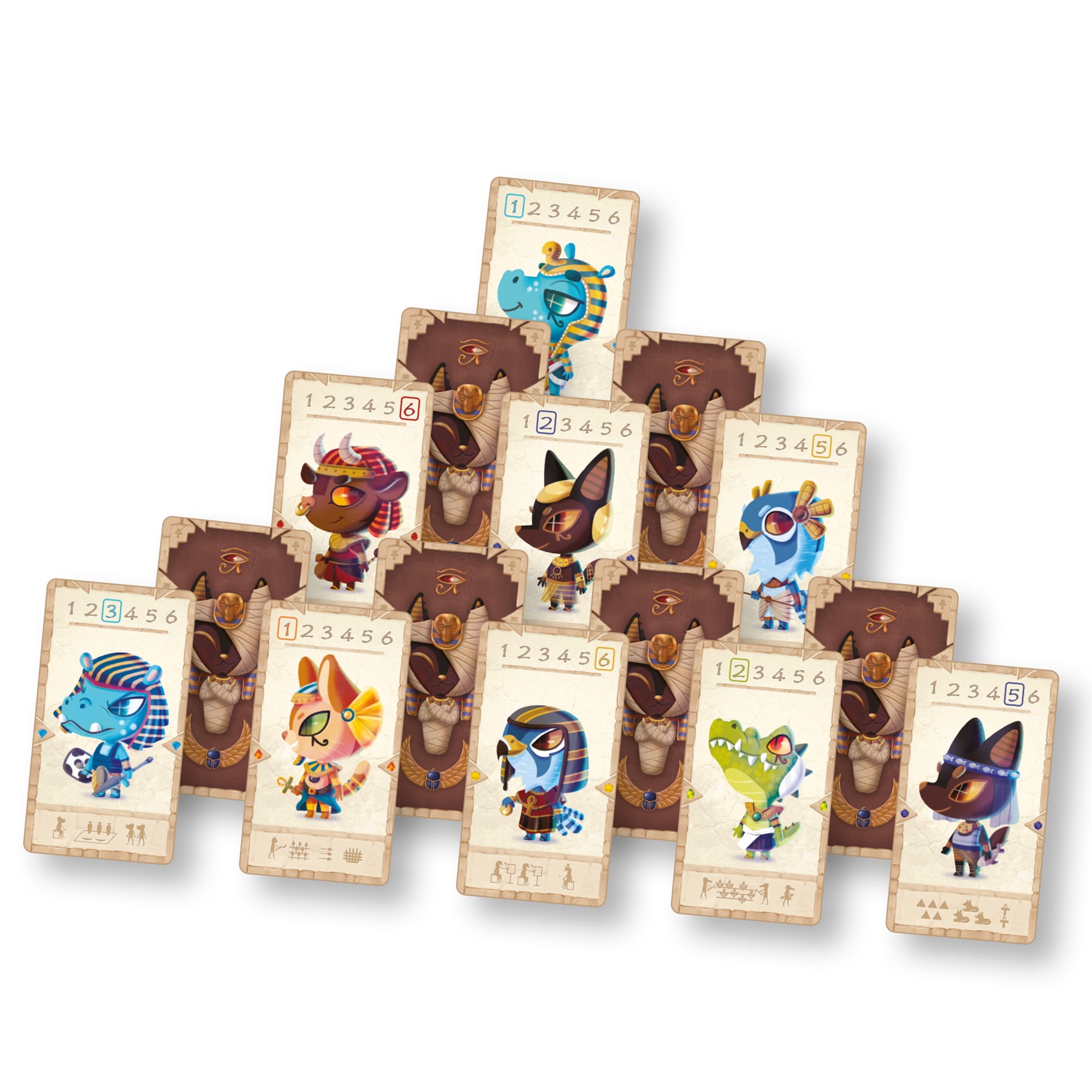 Hâpy Families - Collecting Game, Pyramid Themed, Kids & Family, Ages 5+, 2-4 Players, 10 Min