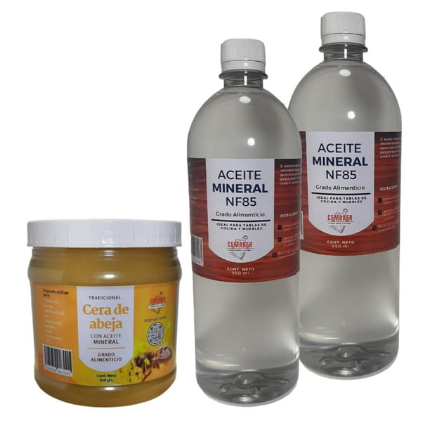 Kit de cera de abeja y aceite mineral para madera CEMAKER Kitchen Board & Beeswax Tradicional