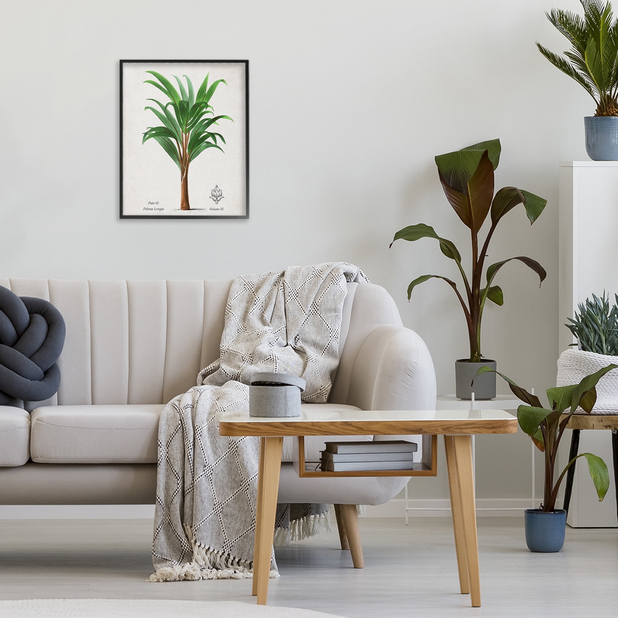 Stupell Industries Palmas Longas Palm Tree Black Framed Giclee Art, design by Val Rhodes
