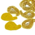 thumbnail image 3 of Beaded Decorative Appliques Paisley Crafting Sewing Small Applique By 1 Dozen, 3 of 3