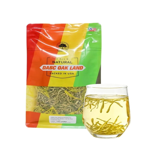 Premium Dried Honeysuckle Tea Jin Yin Hua Honeysuckle Flowers Buds Wild Lonicera Japonica Chinese Traditional Loose Herbal Tea  4OZ Bag