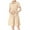 Beige, variant on Juniors Fit and Flare Collar Pocket Elastic Waist Mini Dress