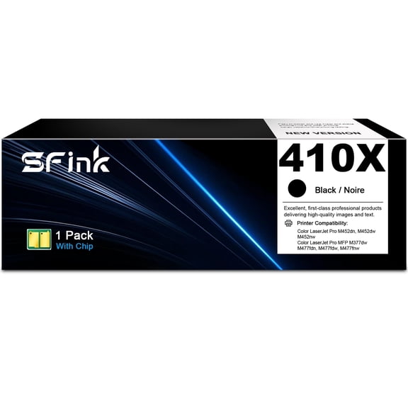 410X Toner Cartridges Compatible for HP410X CF410X for Color LaserJet Pro M452dw M452nw M452dn,MFP M477fnw M477fdn M477fdw M377dw 1BK