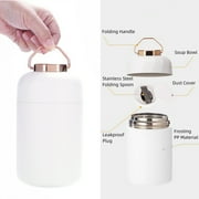 Tusjiain 20 oz White Stainless Steel Insulated Thermos