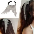 thumbnail image 2 of Casque Strass Casque Mariée Perles Ventre Danse Pompon Tête Chaîne Femmes Accessoires de Cheveux, 2 of 9