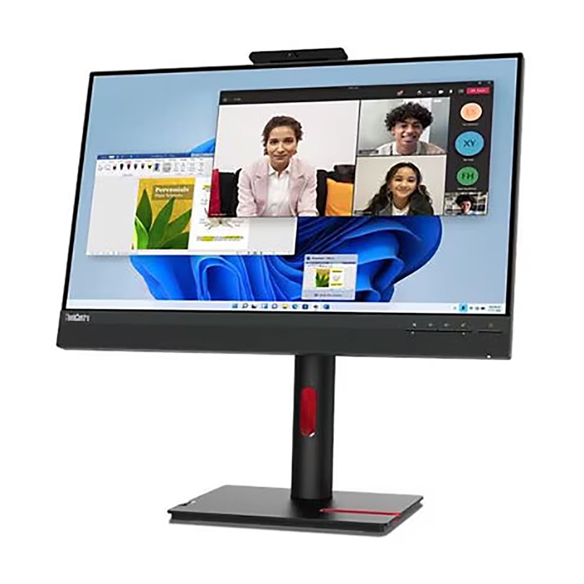 Lenovo ThinkCentre TIO24 Gen5 24" Class Webcam Full HD LED Monitor - 16:9 - Black (12nagar1uz)
