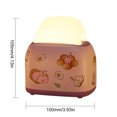 thumbnail image 4 of Mini tostadora luz nocturna adornos 5V 1200mAh máquina de pan lámpara de escritorio (rosa) Wdftyju Para estrenar, 4 of 4