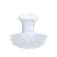thumbnail image 2 of YiZYiF Girls Sequins Swan Ballet Dance Leotard Dress with Gloves Hair Clip Dancewear, 2 of 7