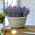 thumbnail image 3 of Coolmade 10" Artificial Lavender Fake Shrubs Flowers 8 Bundles UV Resistant Hanging Flower (Purple), 3 of 7