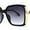 Black Smoke, variant on Womens Minimal 90s Designer Oversize Rectangle Sunglasses White Black