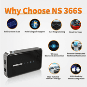 NS366S Bluetooth Diagnostic Tool Tablet Full System OBD2 Scanner Key Programmer