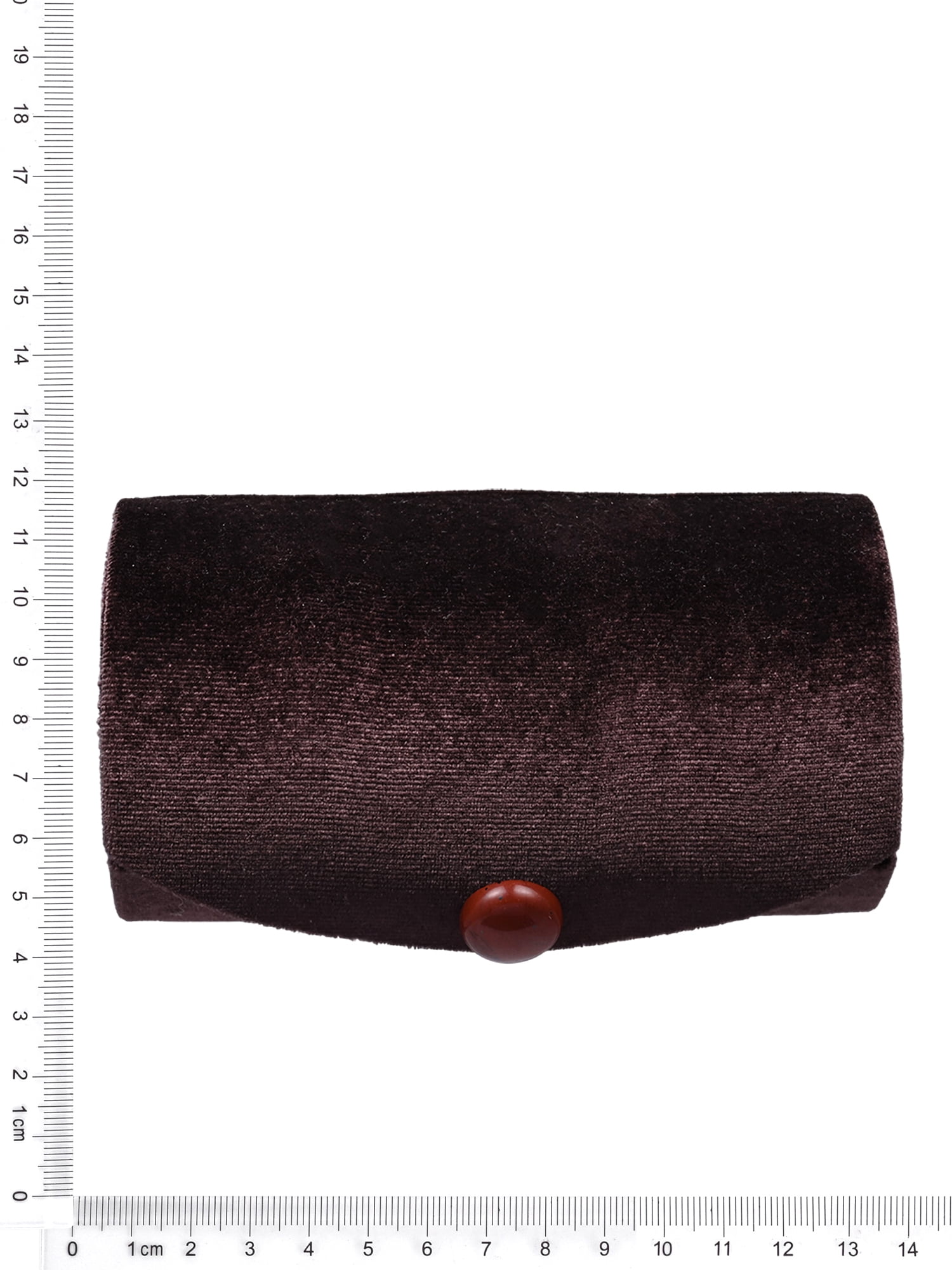 Scenario Women's Curved Faux Velvet Jewelry Organizer, Brown